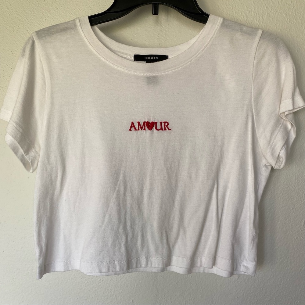 Embroidered crop top